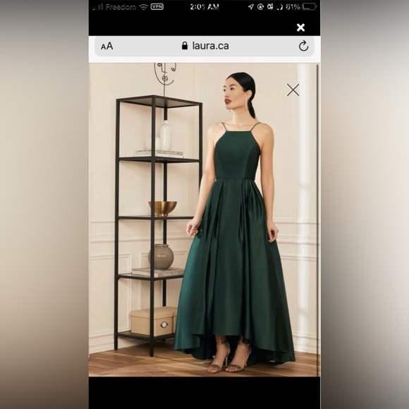 Royal Blue Satin dress - Picture 4 of 6